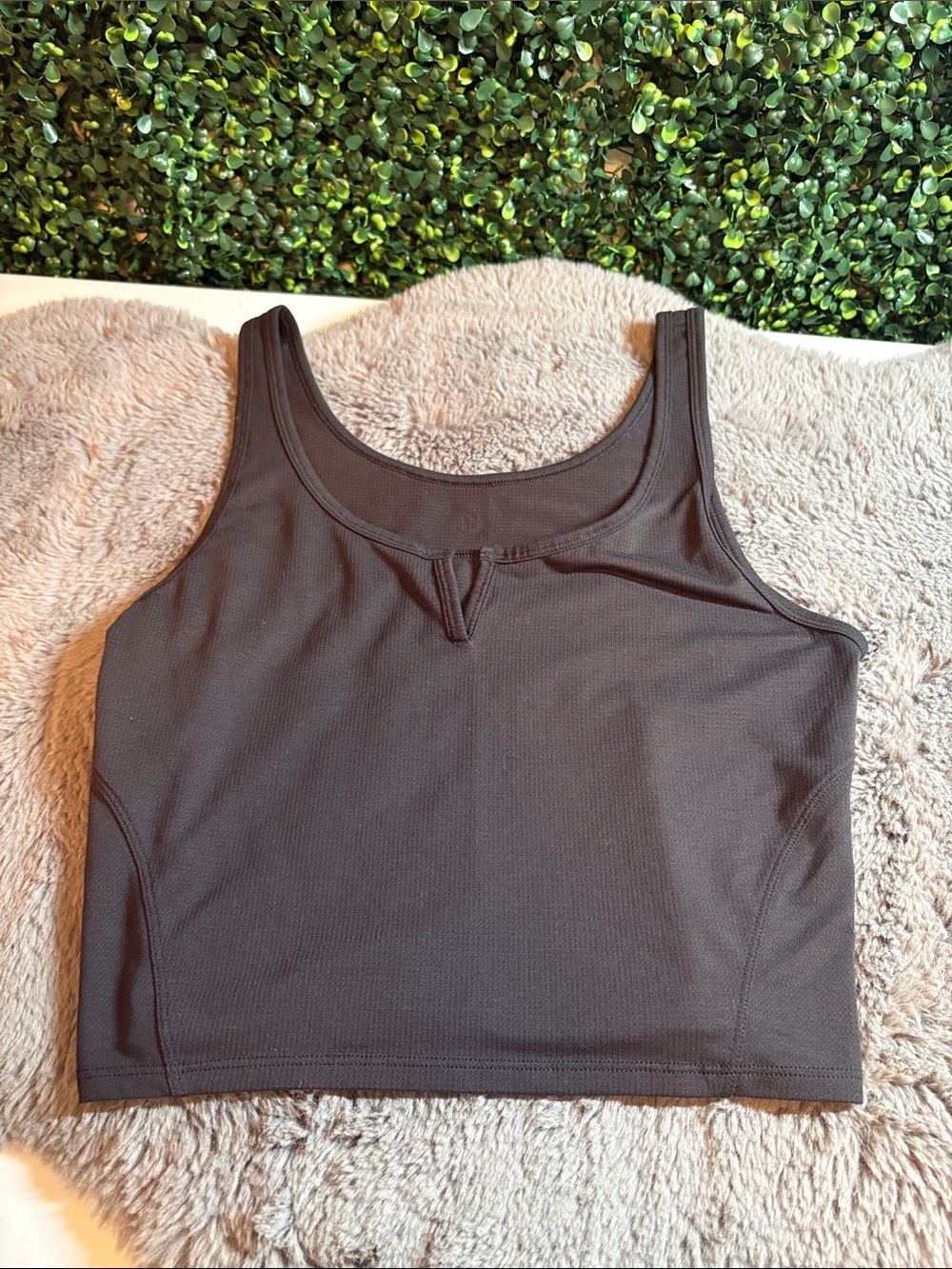 lululemon athletica Black Crop Tank - Scoop Neck